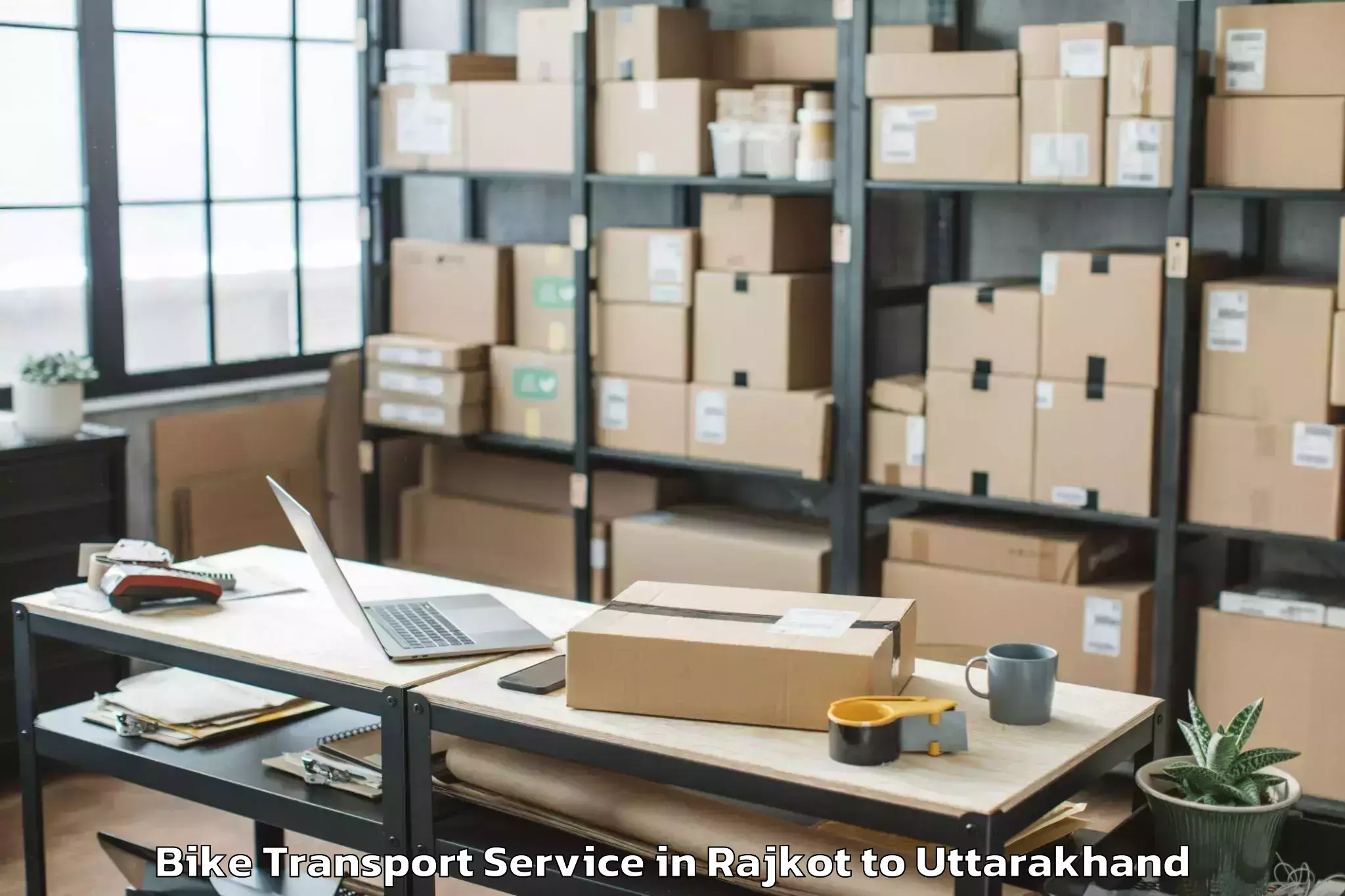 Book Your Rajkot to Uttarakhand Sanskrit Universit Bike Transport Today